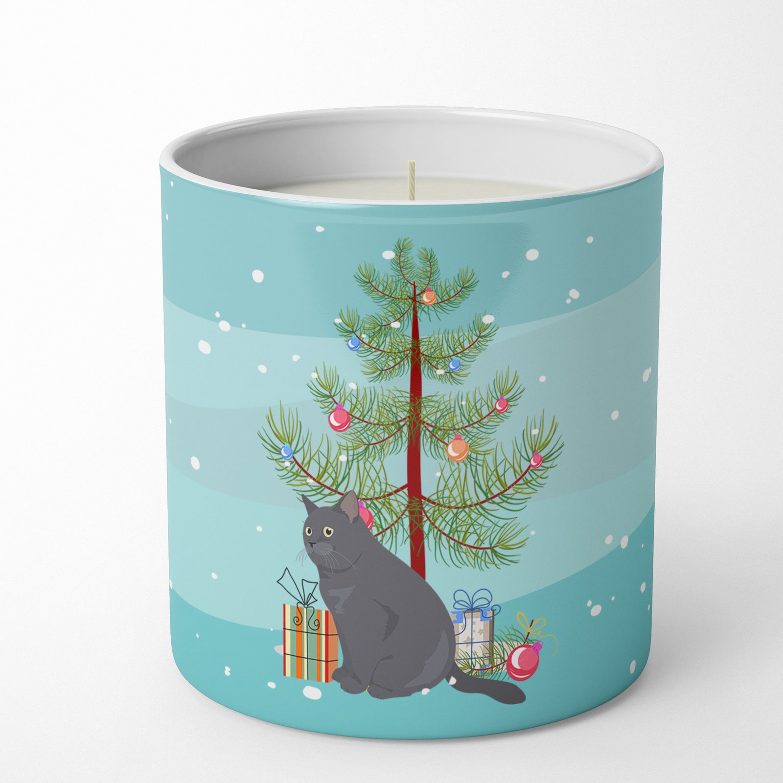 Buy this British Shorthair #1 Cat Merry Christmas 10 oz Decorative Soy Candle