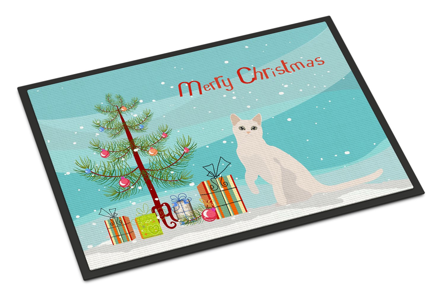 Burmilla #1 Cat Merry Christmas Indoor or Outdoor Mat 24x36 CK4755JMAT by Caroline's Treasures