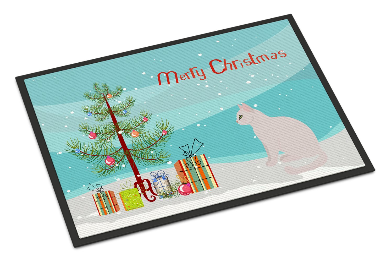 Burmilla #2 Cat Merry Christmas Indoor or Outdoor Mat 24x36 CK4756JMAT by Caroline's Treasures