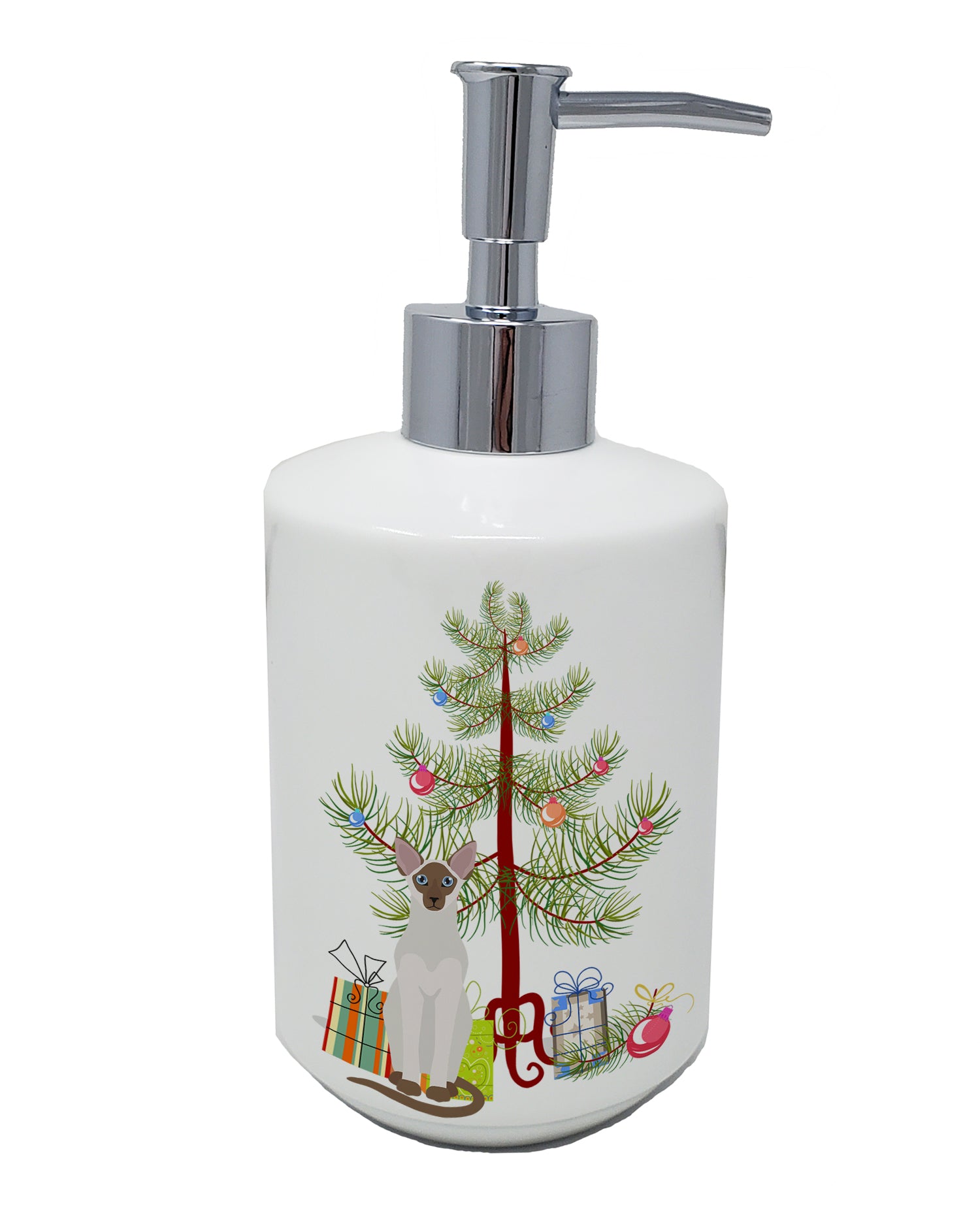 Buy this Colorpoint Shorthair Cat Merry Christmas Ceramic Soap Dispenser