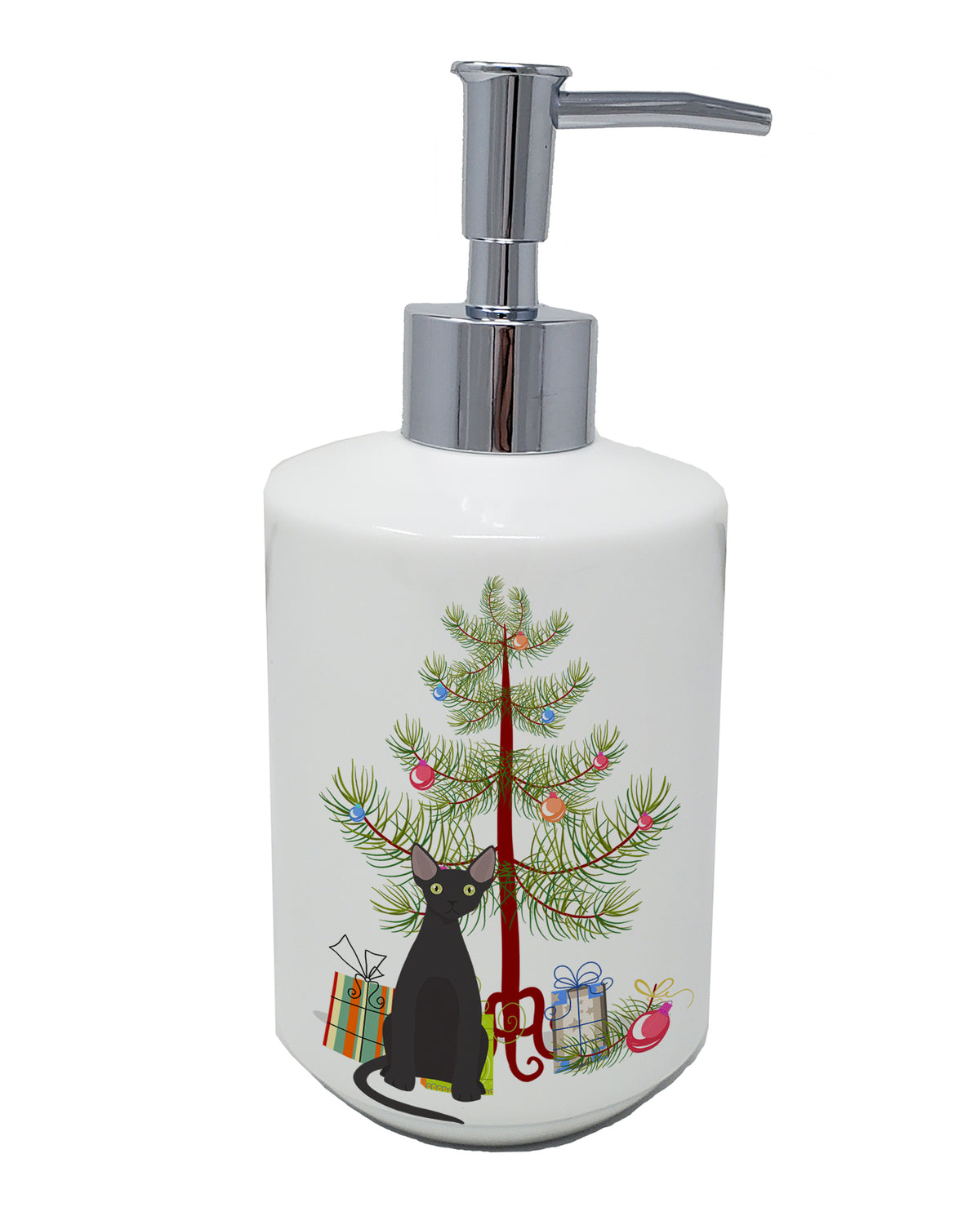 Buy this Devon Rex #3 Cat Merry Christmas Ceramic Soap Dispenser