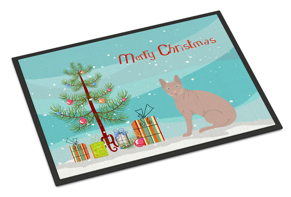 Don Sphynx Cat Merry Christmas Indoor or Outdoor Mat 18x27 CK4765MAT - the-store.com