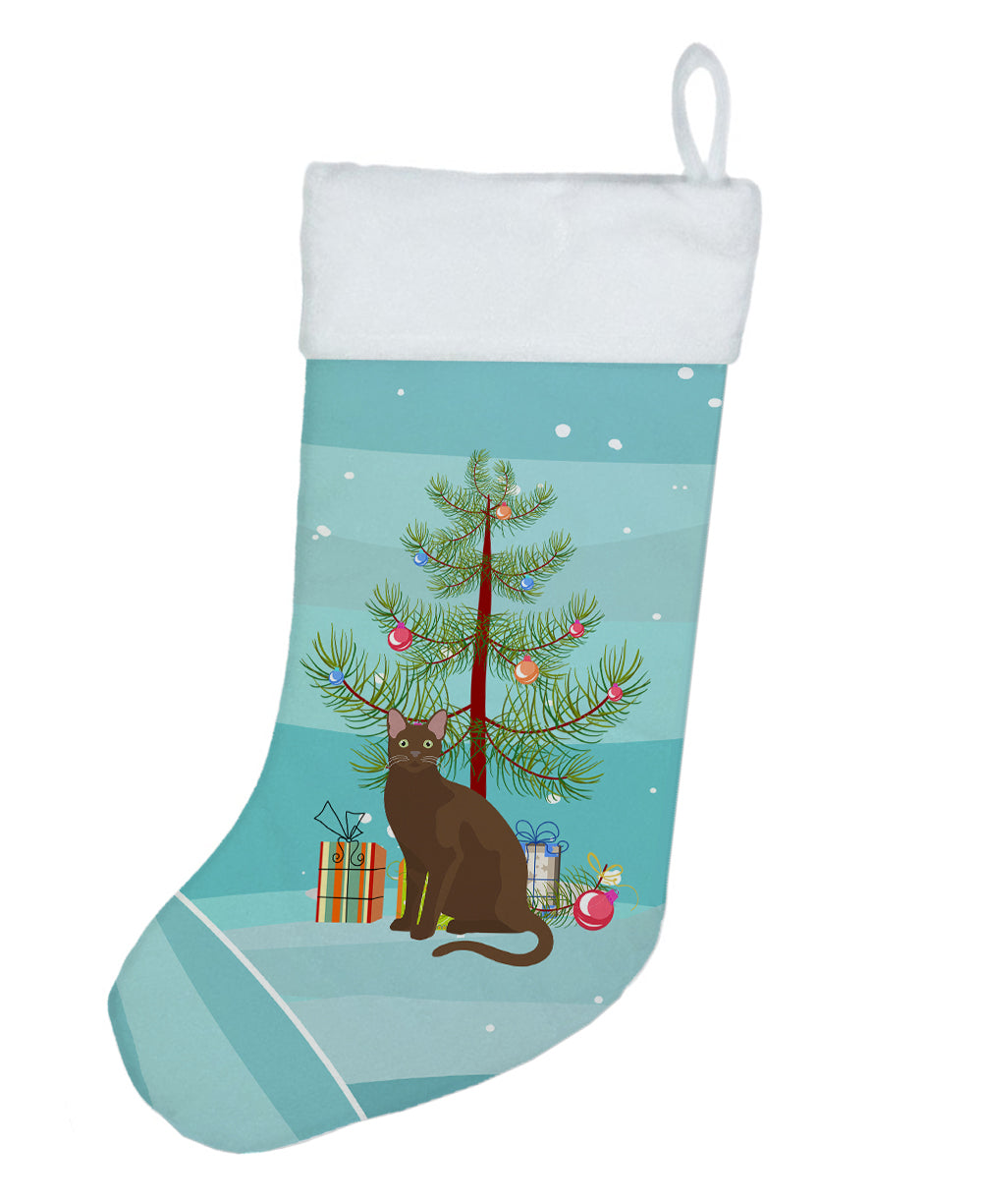 Havana Brown Cat Merry Christmas Christmas Stocking  the-store.com.