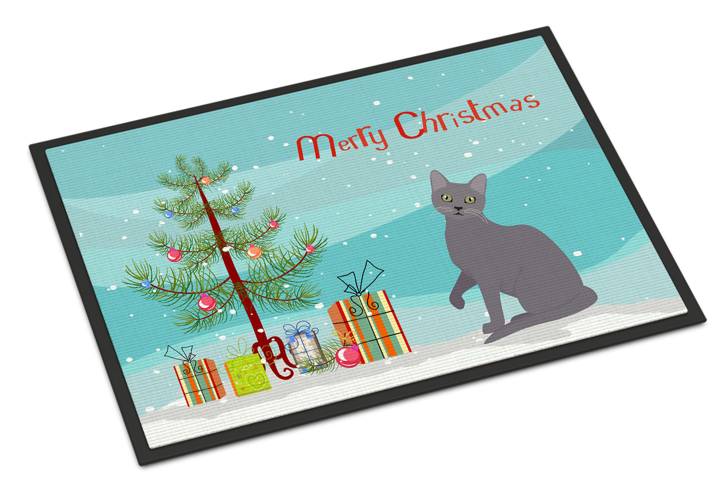 Korat Cat Merry Christmas Indoor or Outdoor Mat 18x27 CK4773MAT - the-store.com