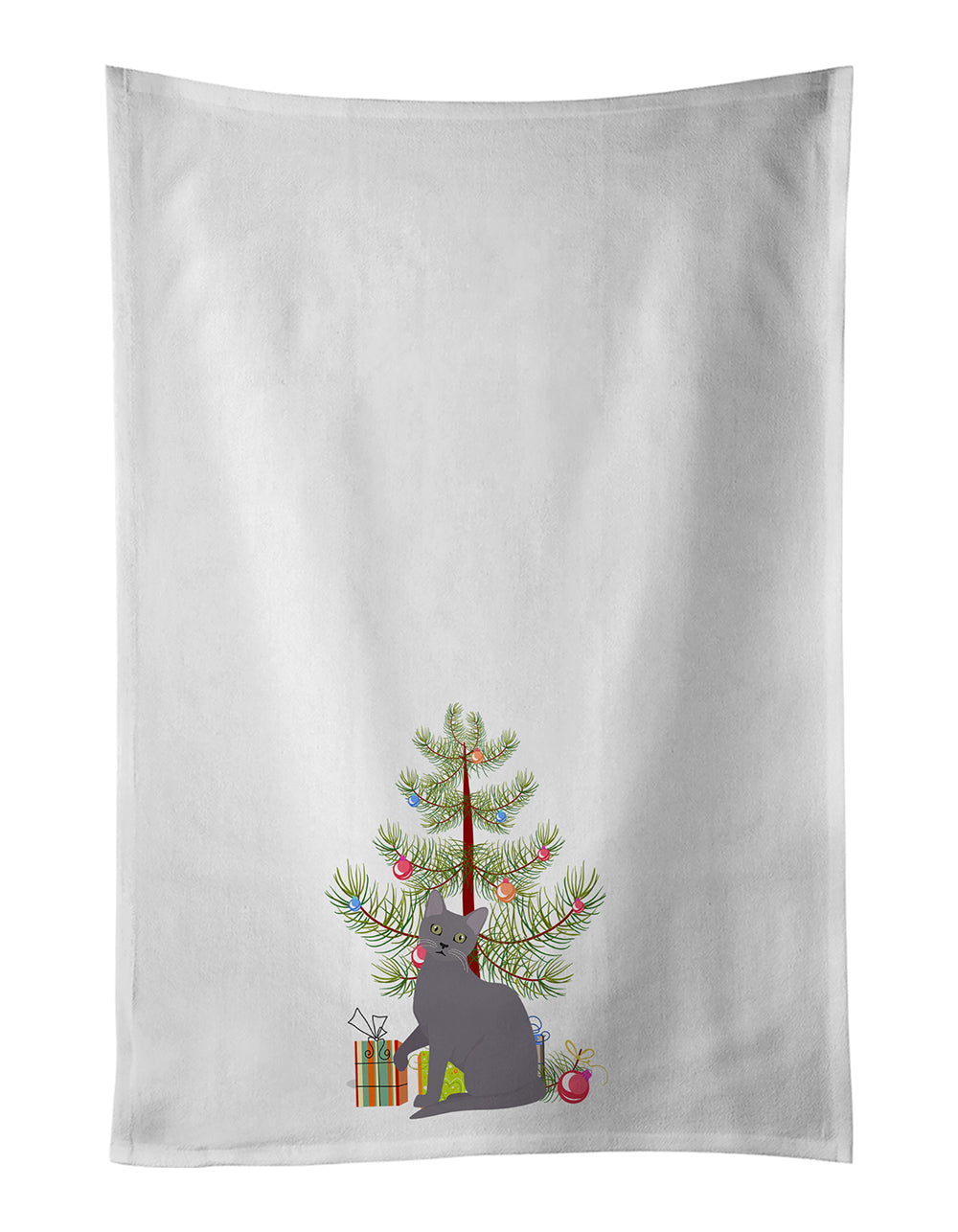 Buy this Korat Cat Merry Christmas White Kitchen Towel Set of 2