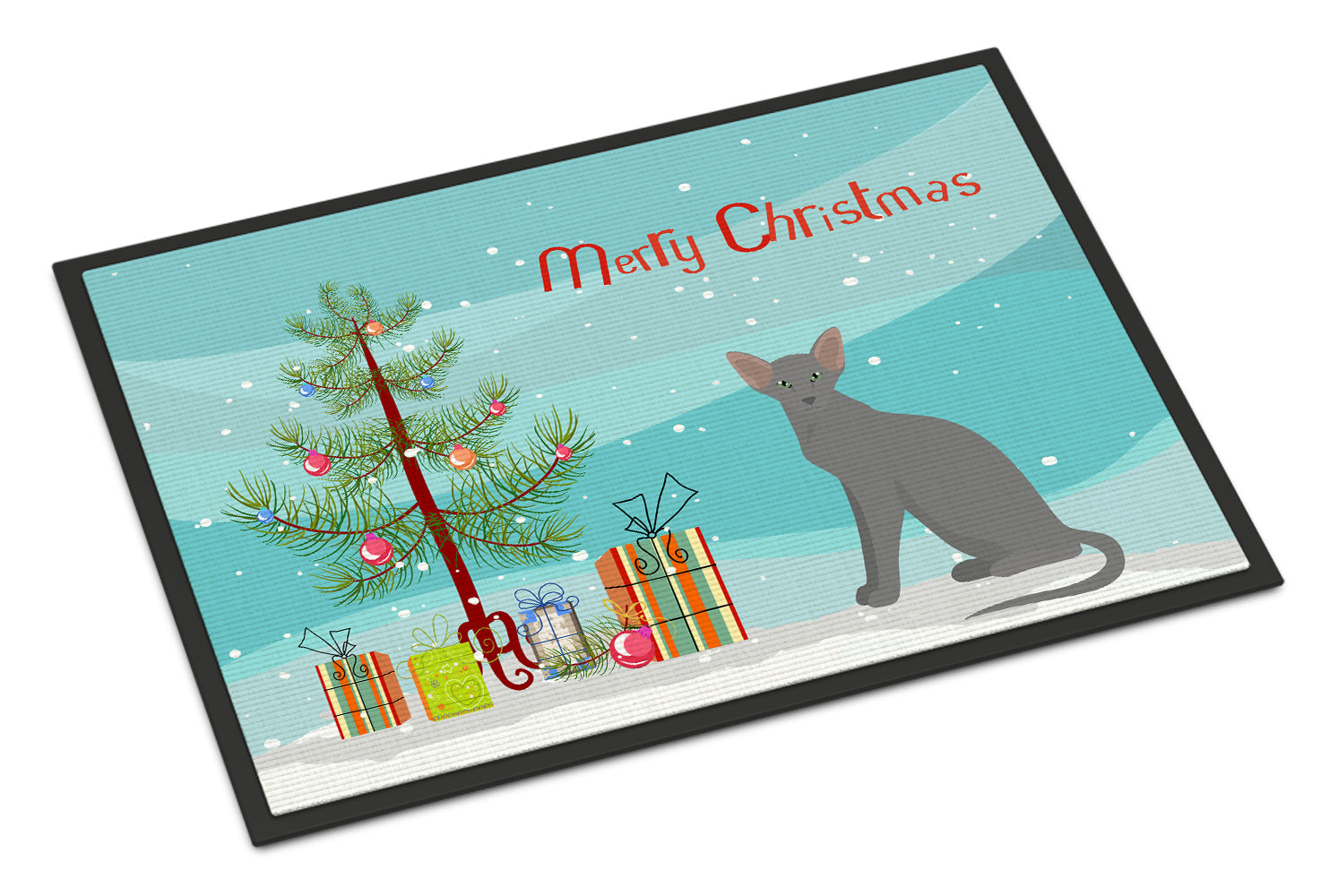 Oriental Shorthair Cat Merry Christmas Indoor or Outdoor Mat 18x27 CK4783MAT - the-store.com