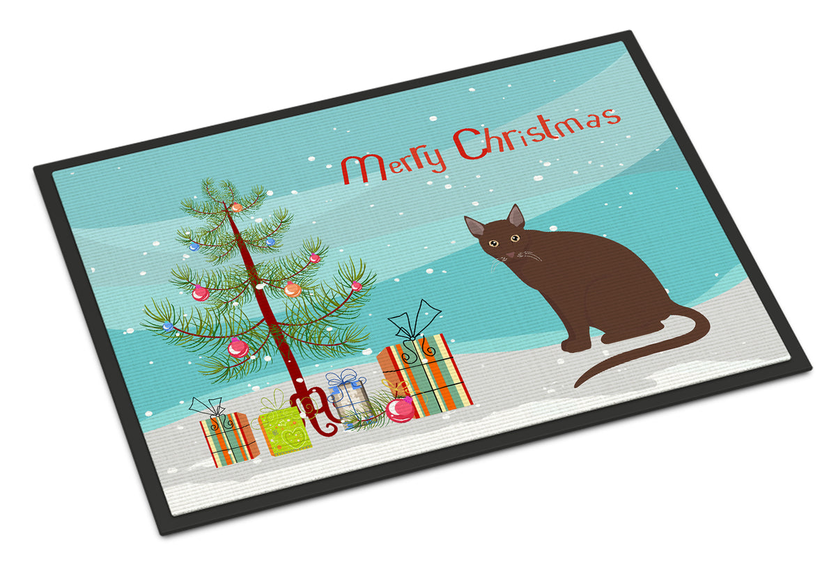 Raas Cat Merry Christmas Indoor or Outdoor Mat 18x27 CK4786MAT - the-store.com