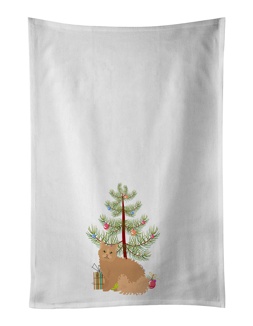 Buy this Selkirk Rex Cat Merry Christmas White Kitchen Towel Set of 2