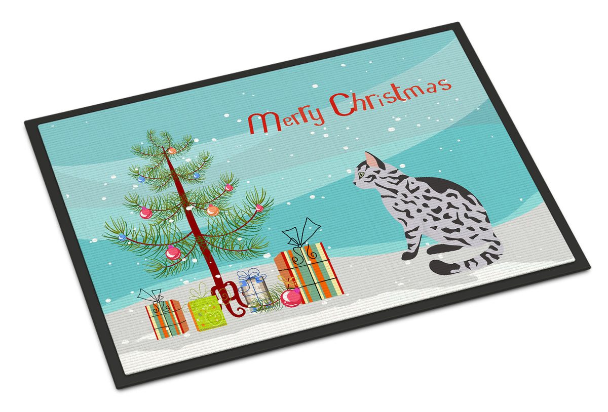 Serengeti Cat Merry Christmas Indoor or Outdoor Mat 18x27 CK4791MAT - the-store.com