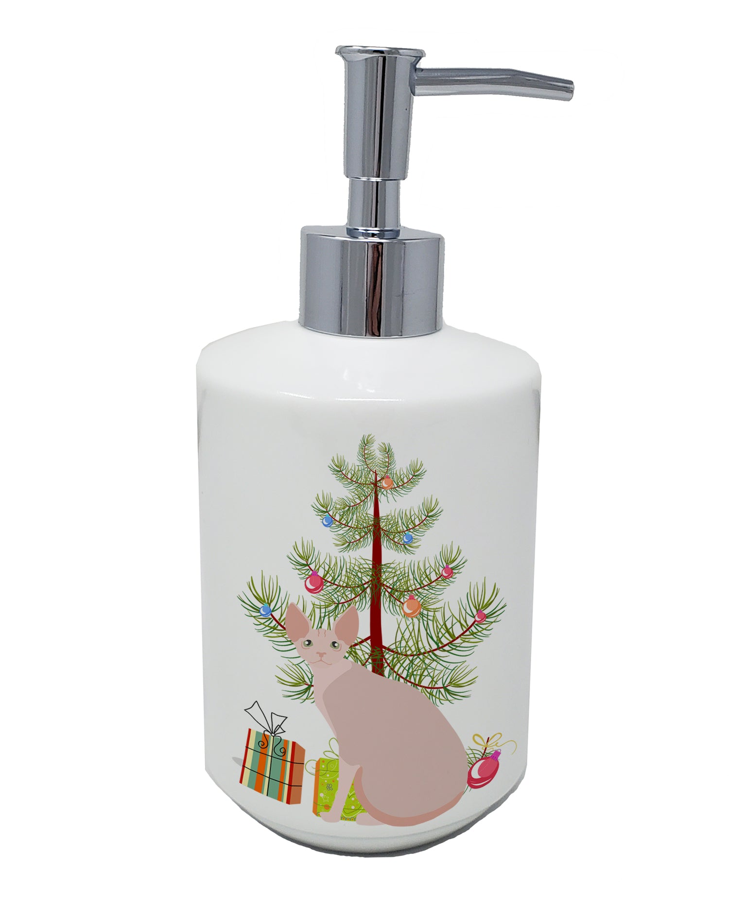 Buy this Sphynx #2 Cat Merry Christmas Ceramic Soap Dispenser