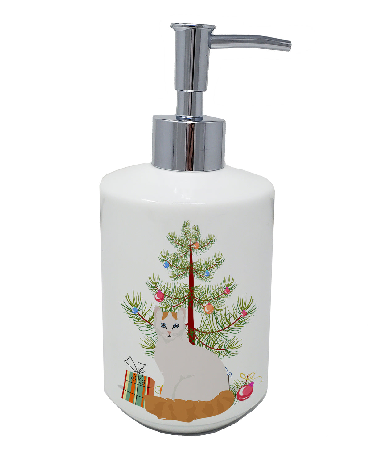 Buy this Turkish Van Cat Merry Christmas Ceramic Soap Dispenser