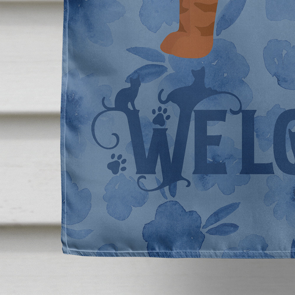 American Bobtail #2 Cat Welcome Flag Canvas House Size CK4817CHF  the-store.com.