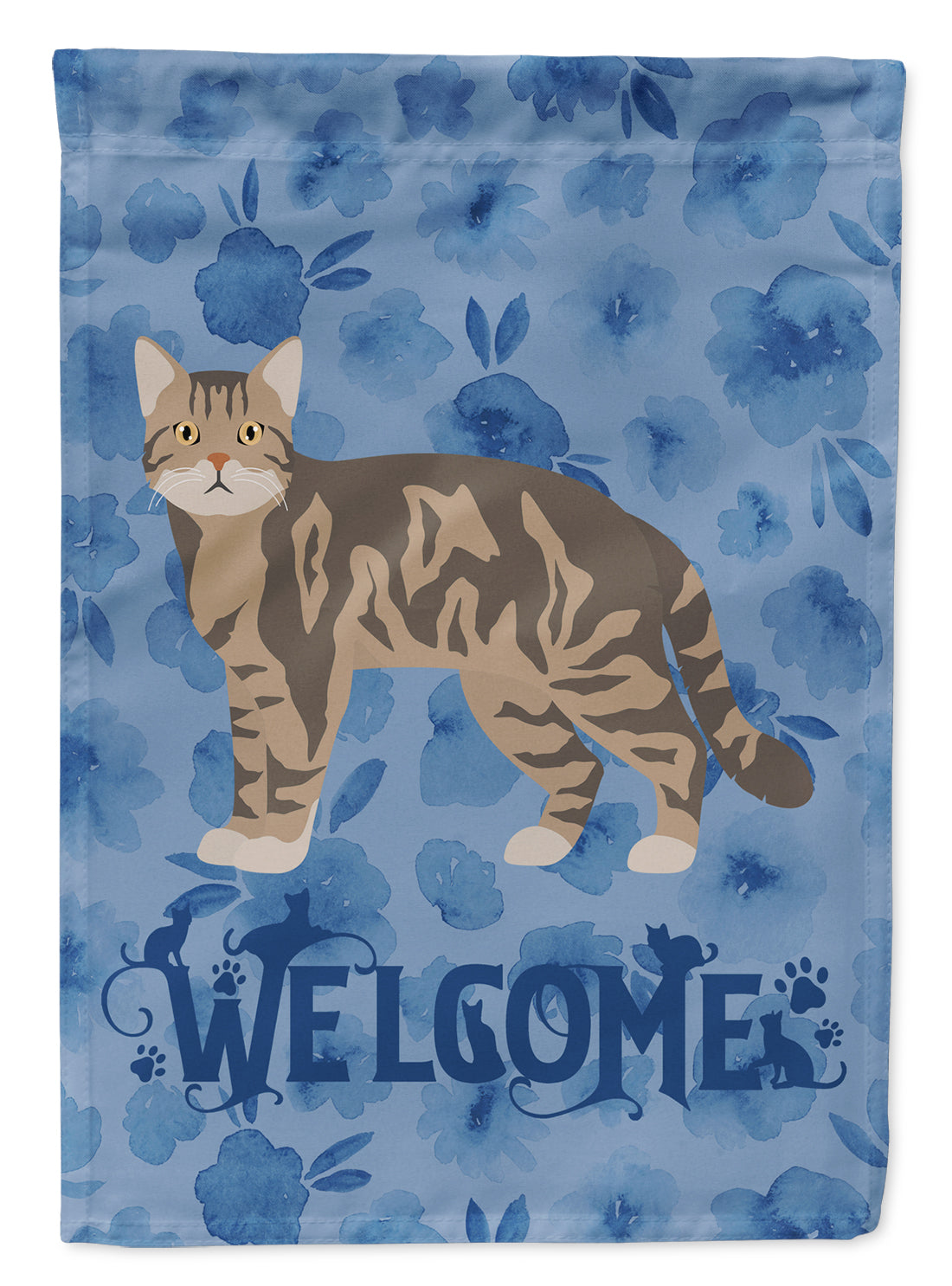 American Wirehair #1 Cat Welcome Flag Garden Size CK4822GF  the-store.com.