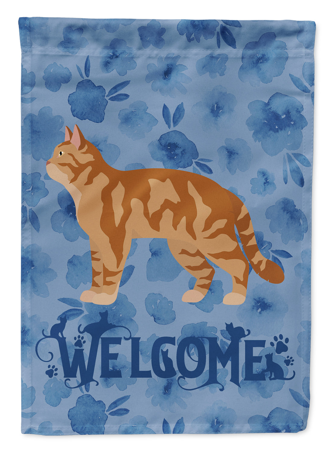 American Wirehair #2 Cat Welcome Flag Garden Size CK4823GF  the-store.com.