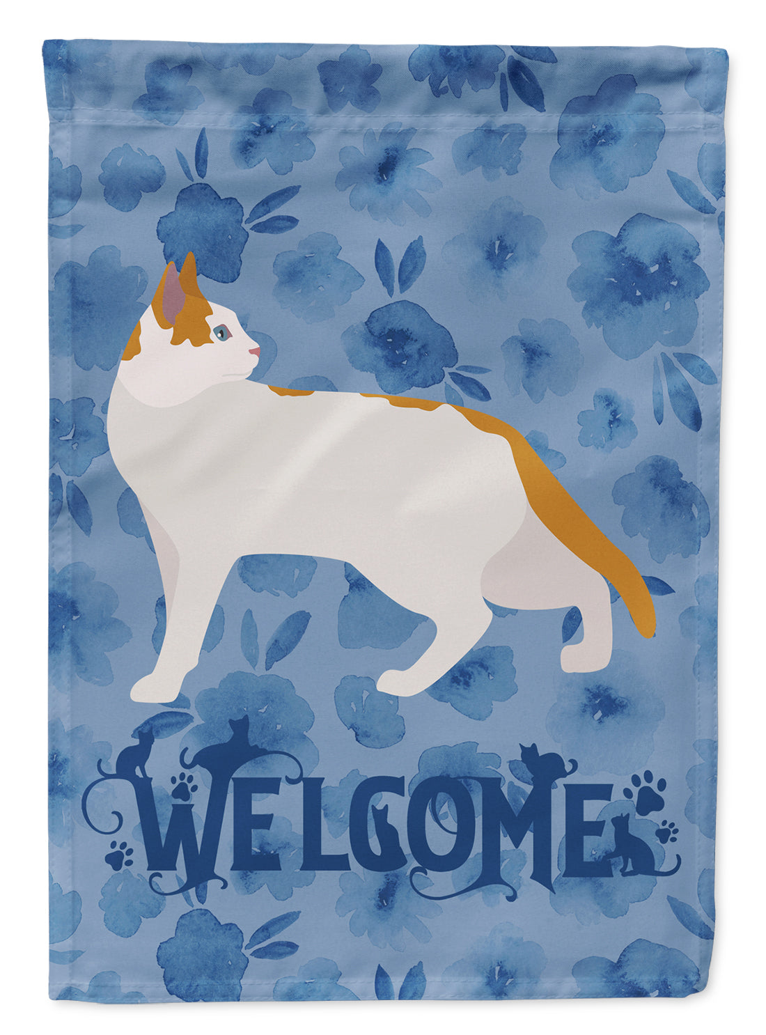 Arabian Mau Cat Welcome Flag Canvas House Size CK4826CHF  the-store.com.