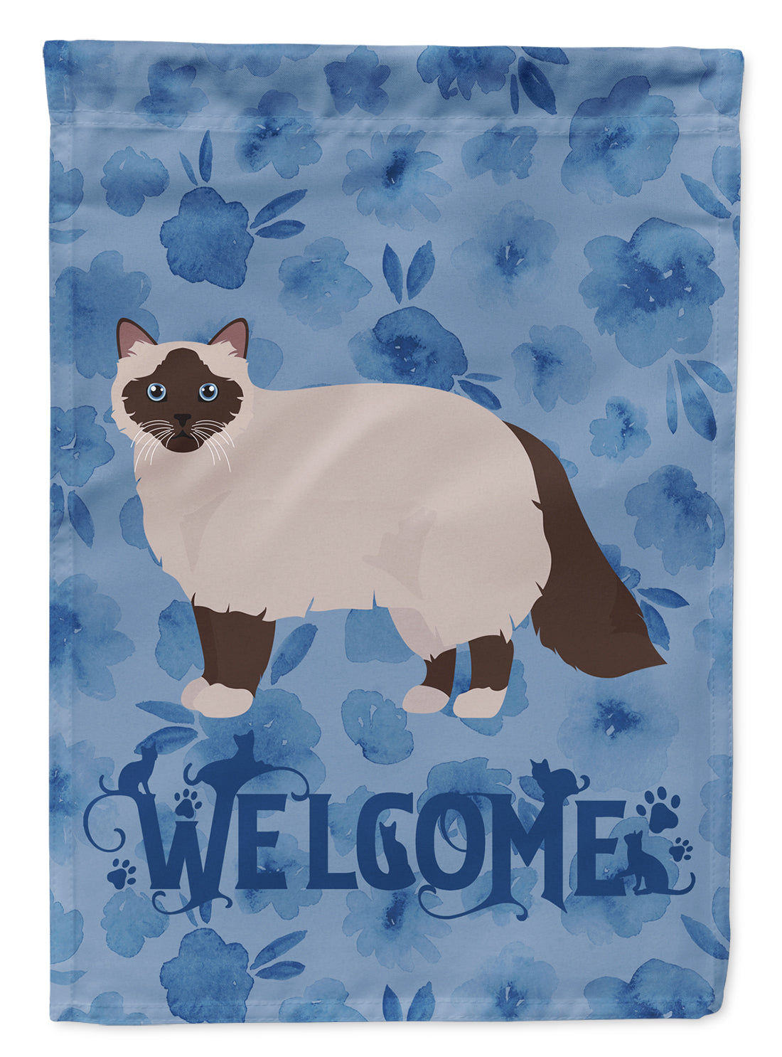 Birman Cat Welcome Flag Garden Size CK4836GF  the-store.com.