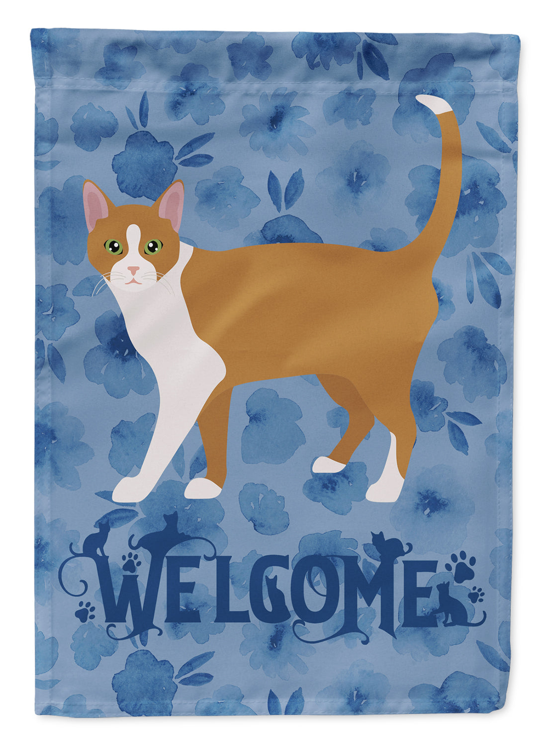 Brazilian Shorthair Cat Welcome Flag Garden Size CK4837GF  the-store.com.