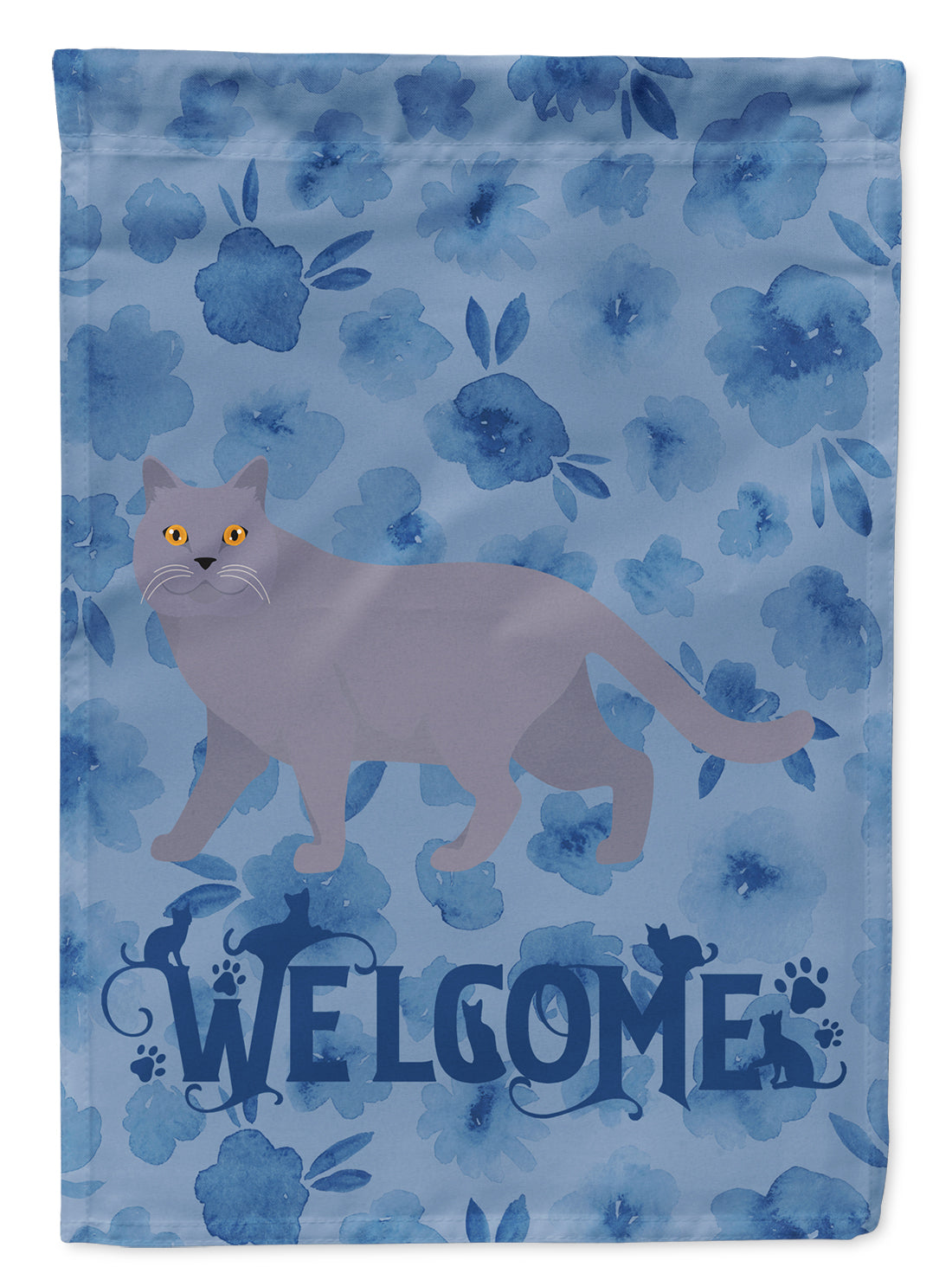 British Shorthair #1 Cat Welcome Flag Garden Size CK4840GF  the-store.com.