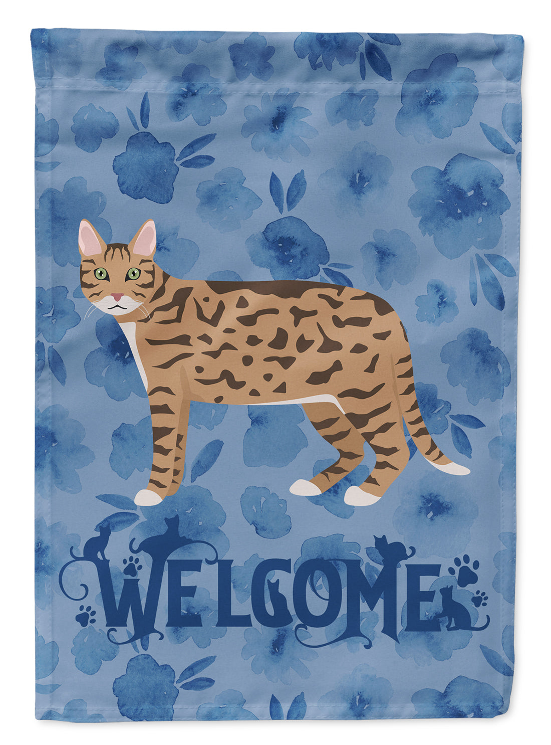 California Spangled #2 Cat Welcome Flag Garden Size CK4845GF  the-store.com.