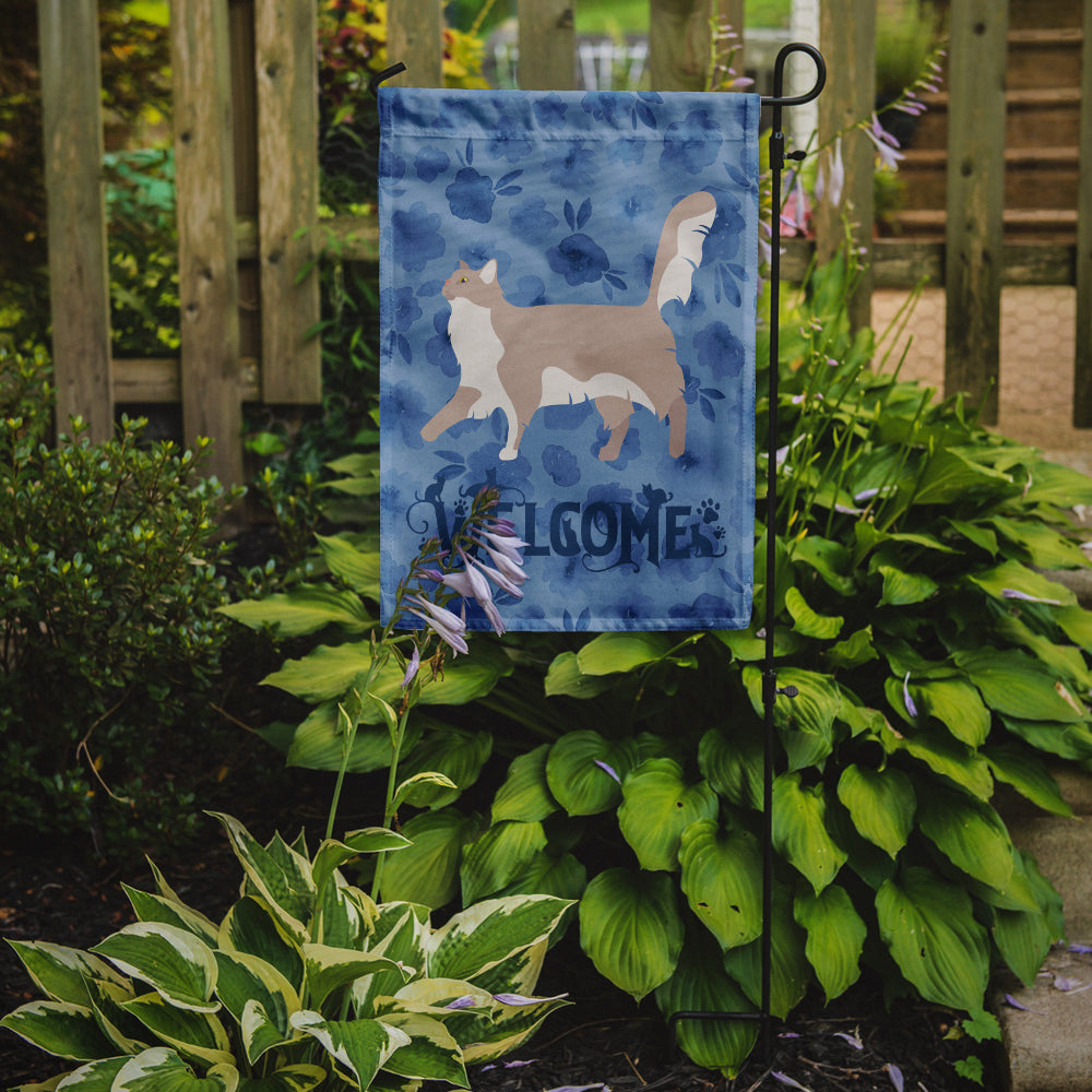 Chantilly Tiffany Cat Welcome Flag Garden Size CK4846GF  the-store.com.