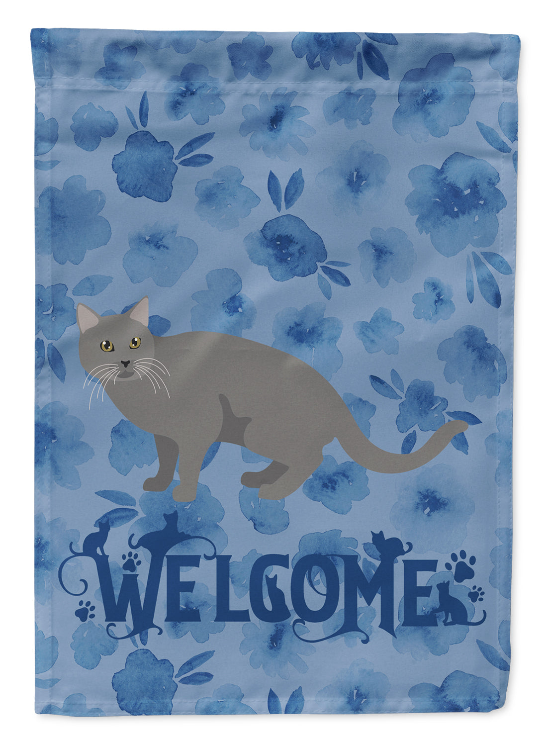 Chartreux #1 Cat Welcome Flag Garden Size CK4848GF  the-store.com.