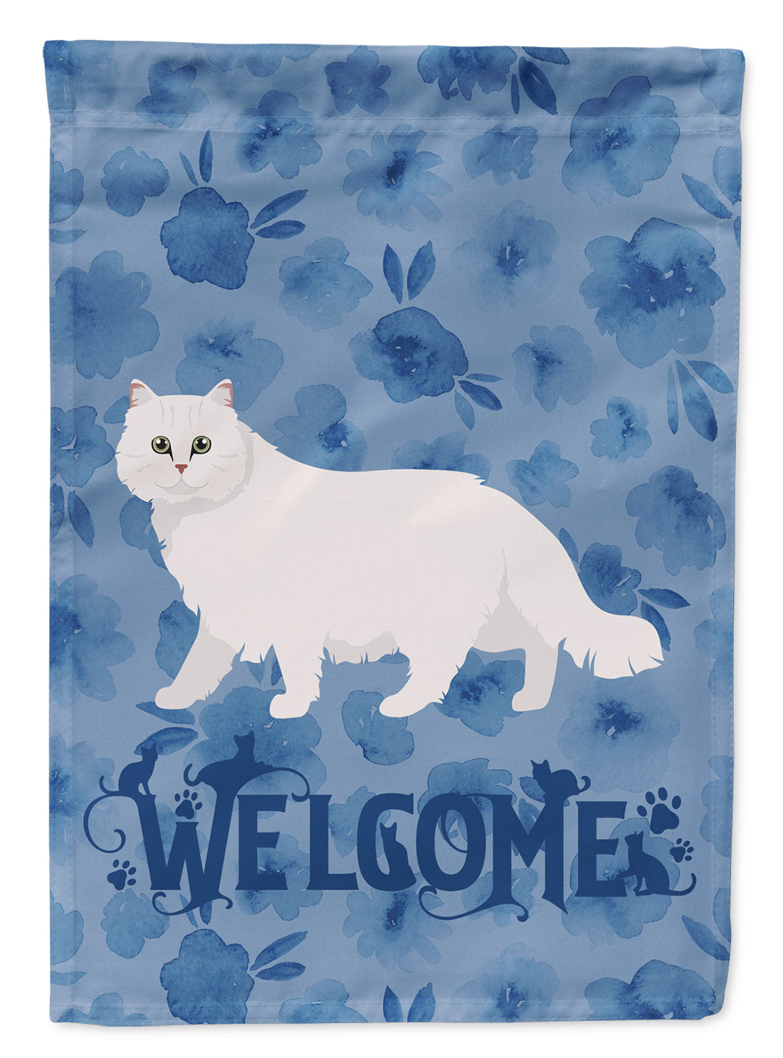 Chinchilla Persian Longhair Cat Welcome Flag Garden Size CK4855GF  the-store.com.