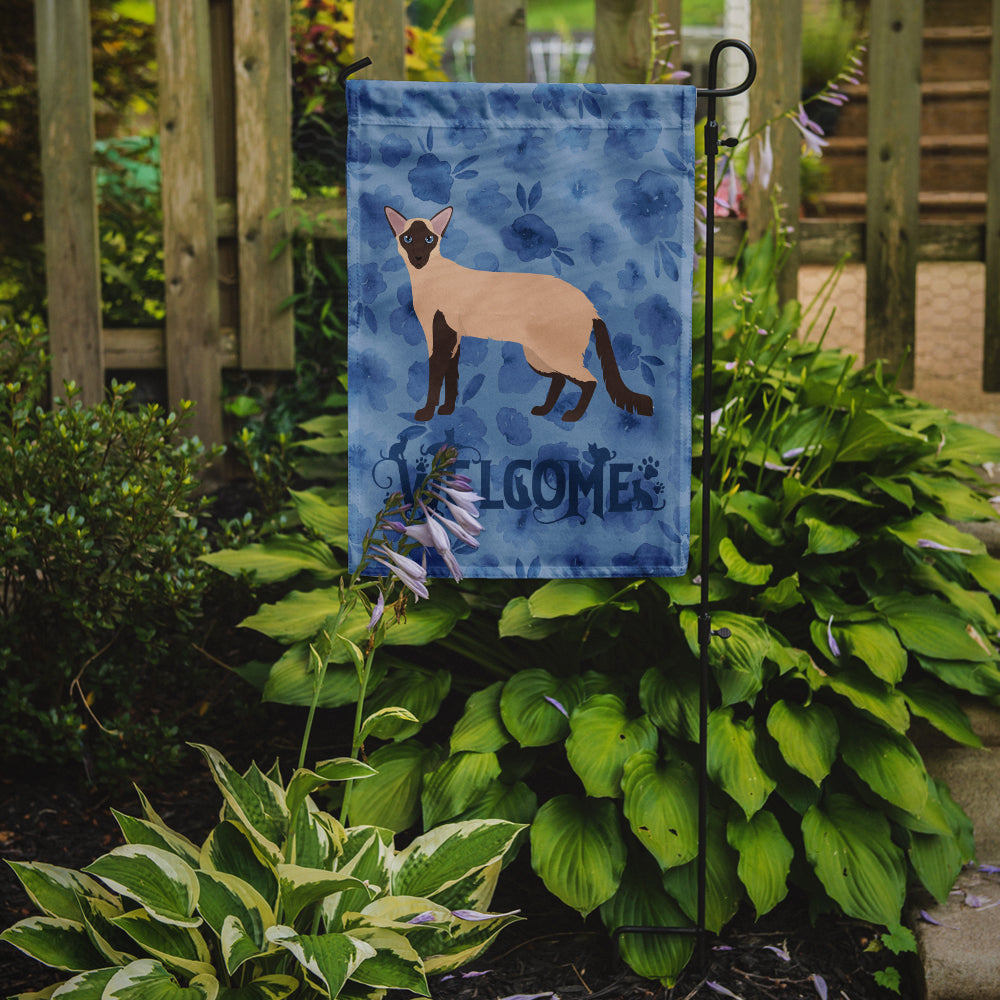 Colorpoint Longhair Cat Welcome Flag Garden Size CK4856GF  the-store.com.