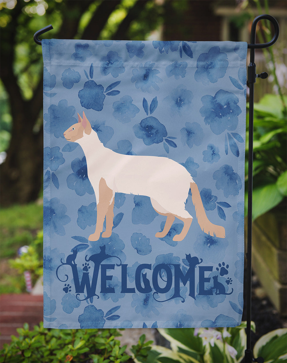 Colorpoint Longhair #2 Cat Welcome Flag Garden Size CK4857GF  the-store.com.