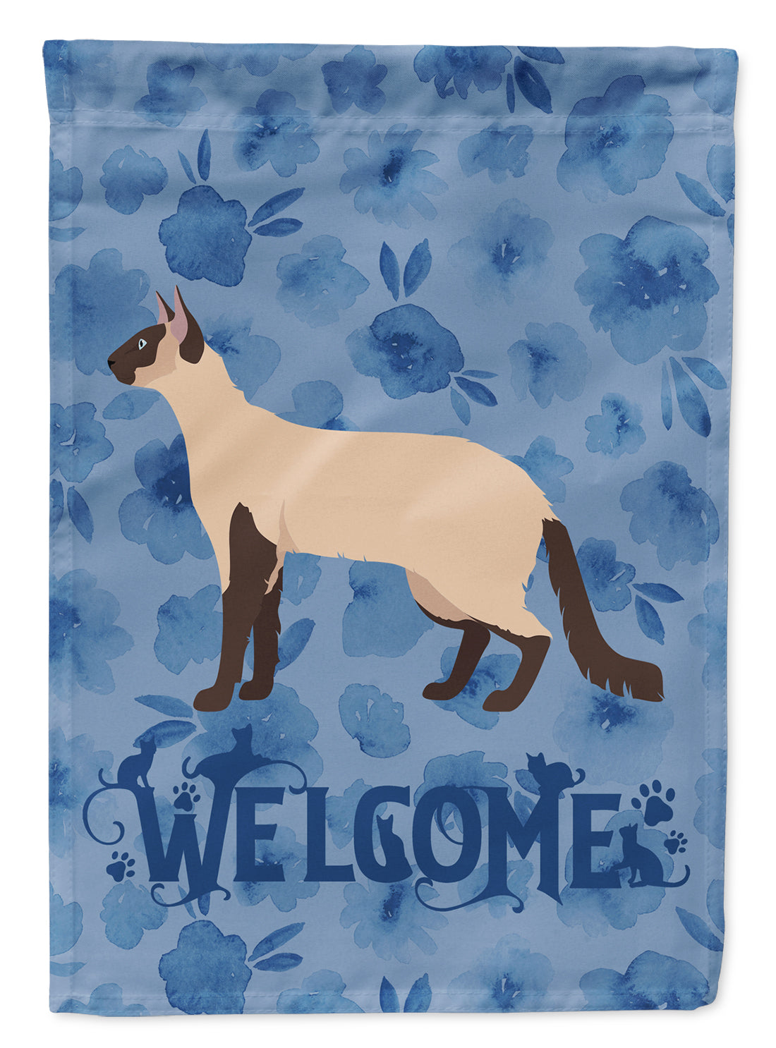 Colorpoint Longhair #3 Cat Welcome Flag Canvas House Size CK4858CHF  the-store.com.