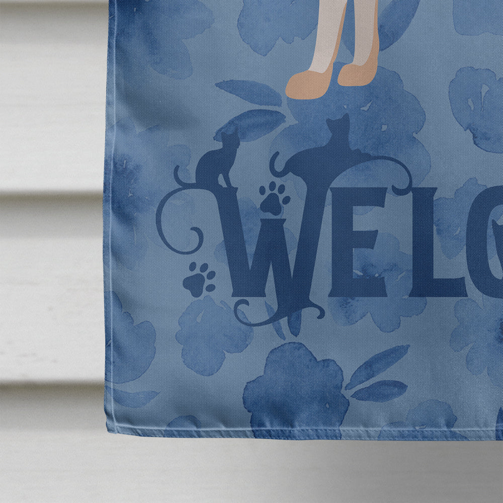 Colorpoint Shorthair #3 Cat Welcome Flag Canvas House Size CK4862CHF  the-store.com.