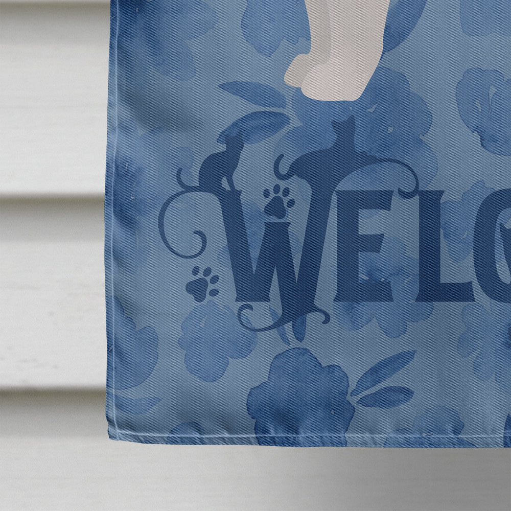Cymric #2 Cat Welcome Flag Canvas House Size CK4866CHF  the-store.com.