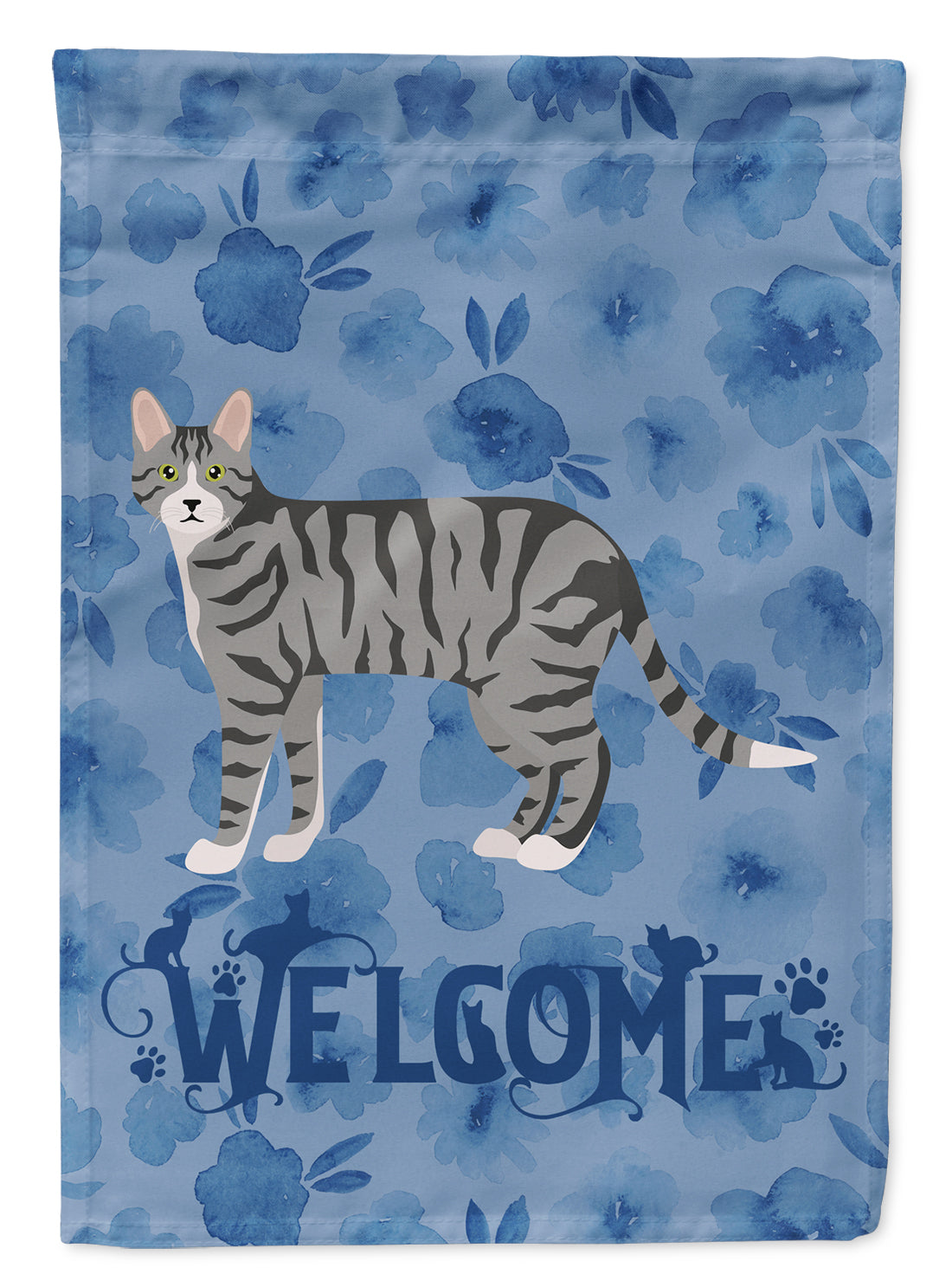 Dragon Li #1 Cat Welcome Flag Canvas House Size CK4873CHF  the-store.com.