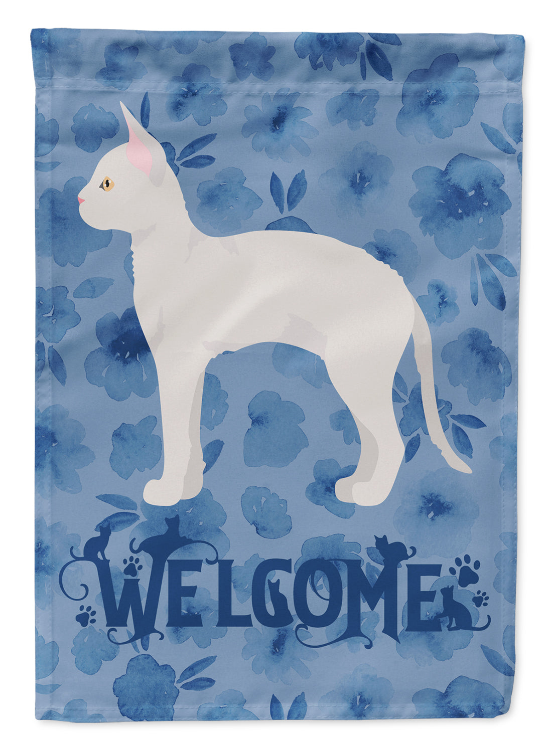 German Rex #3 Cat Welcome Flag Garden Size CK4894GF  the-store.com.