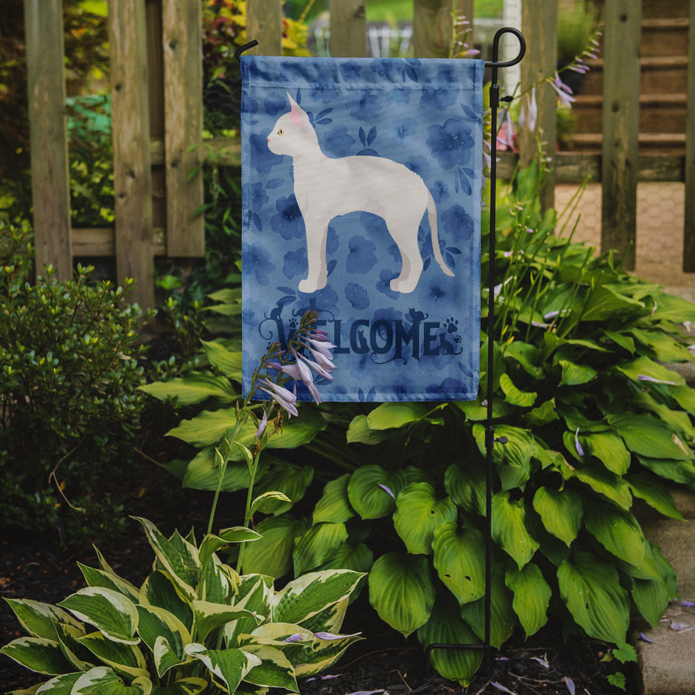 German Rex #3 Cat Welcome Flag Garden Size CK4894GF  the-store.com.