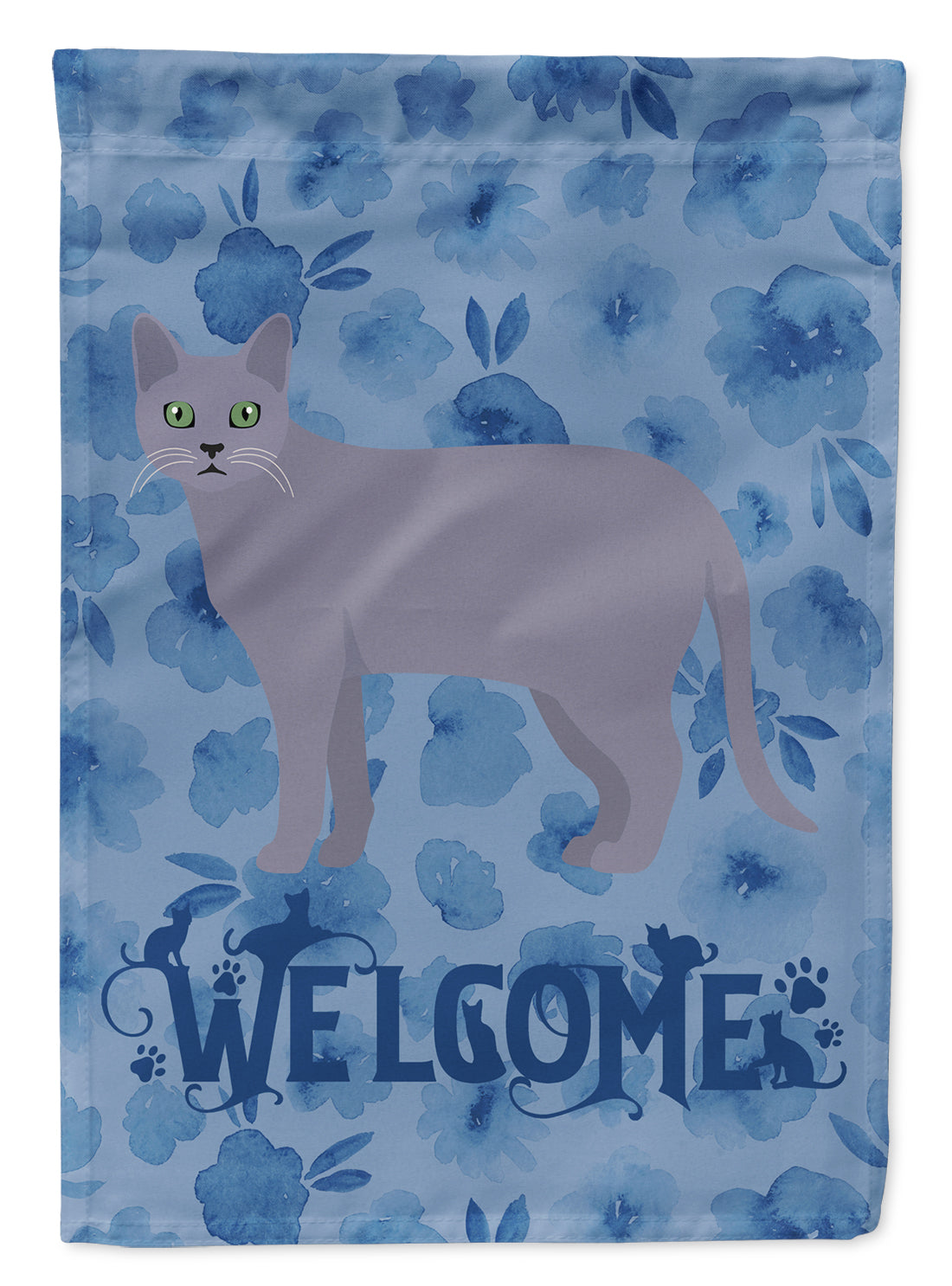 Korat #1 Cat Welcome Flag Canvas House Size CK4902CHF  the-store.com.