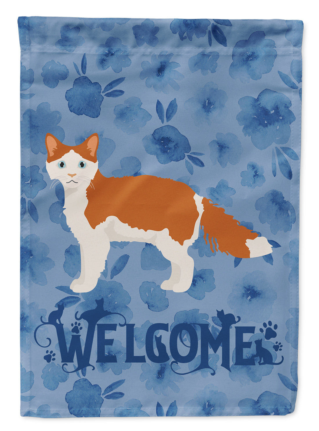 La Perm #2 Cat Welcome Flag Garden Size CK4909GF  the-store.com.