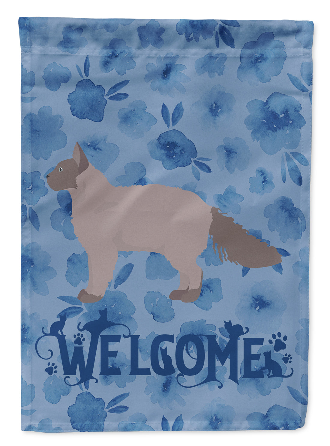 La Perm #3 Cat Welcome Flag Garden Size CK4910GF  the-store.com.