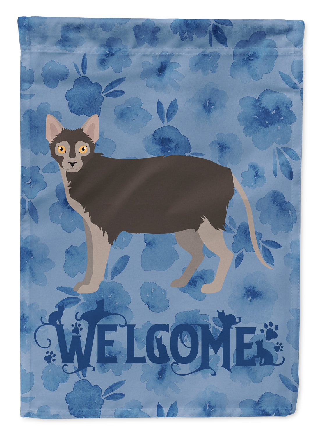 Lykoi #1 Cat Welcome Flag Canvas House Size CK4911CHF  the-store.com.