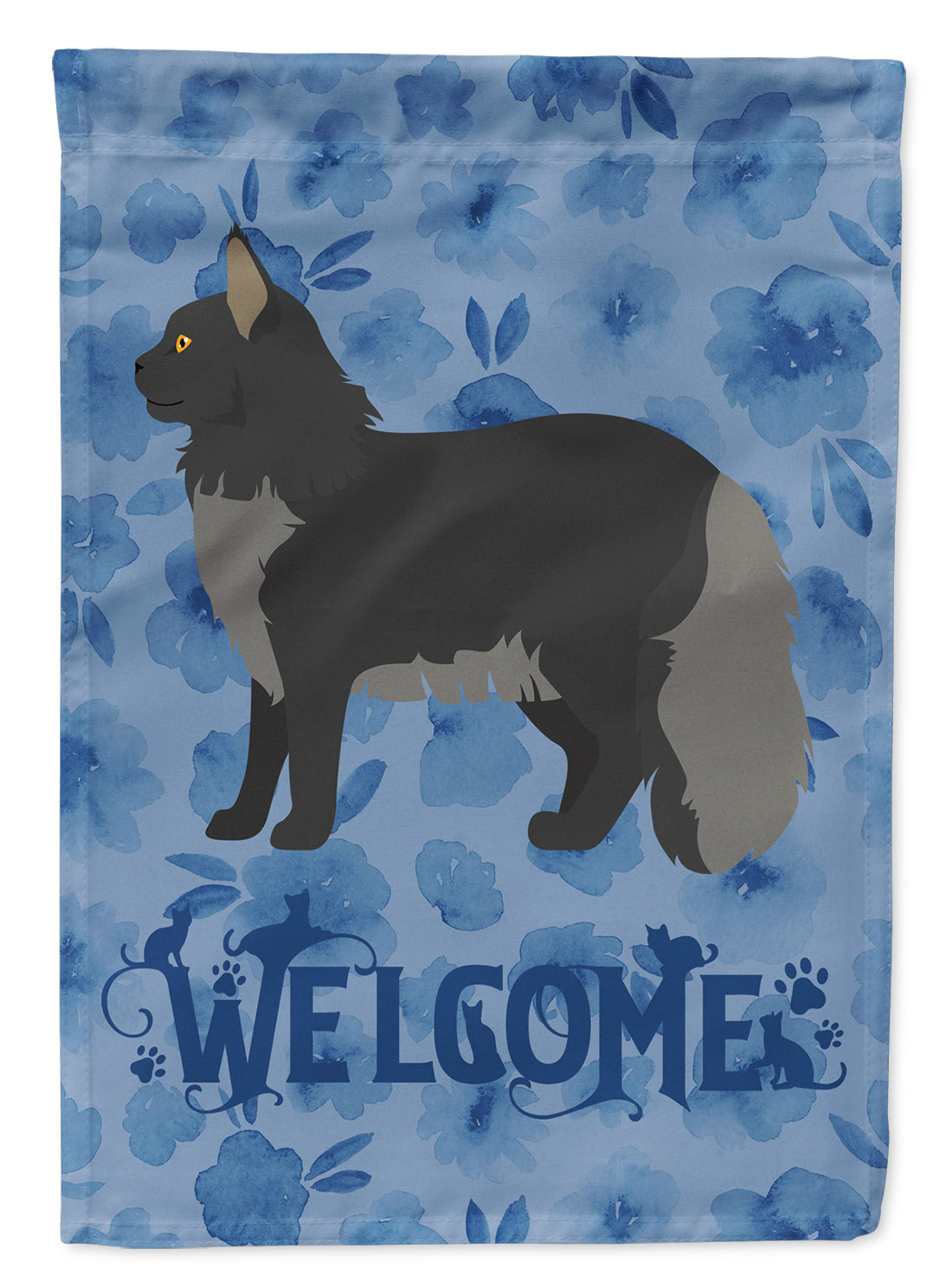 Maine Coon #2 Cat Welcome Flag Canvas House Size CK4915CHF  the-store.com.