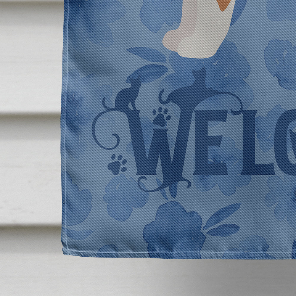 Manx #2 Cat Welcome Flag Canvas House Size CK4919CHF  the-store.com.