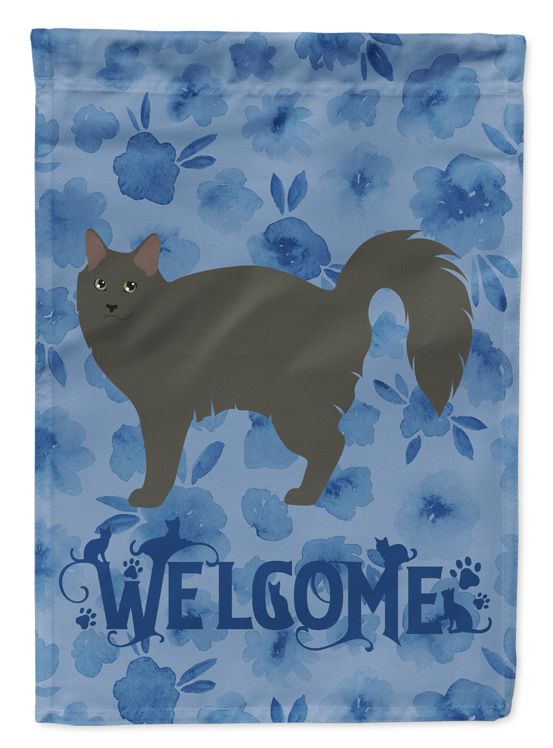 Nebelung #3 Cat Welcome Flag Garden Size CK4929GF  the-store.com.