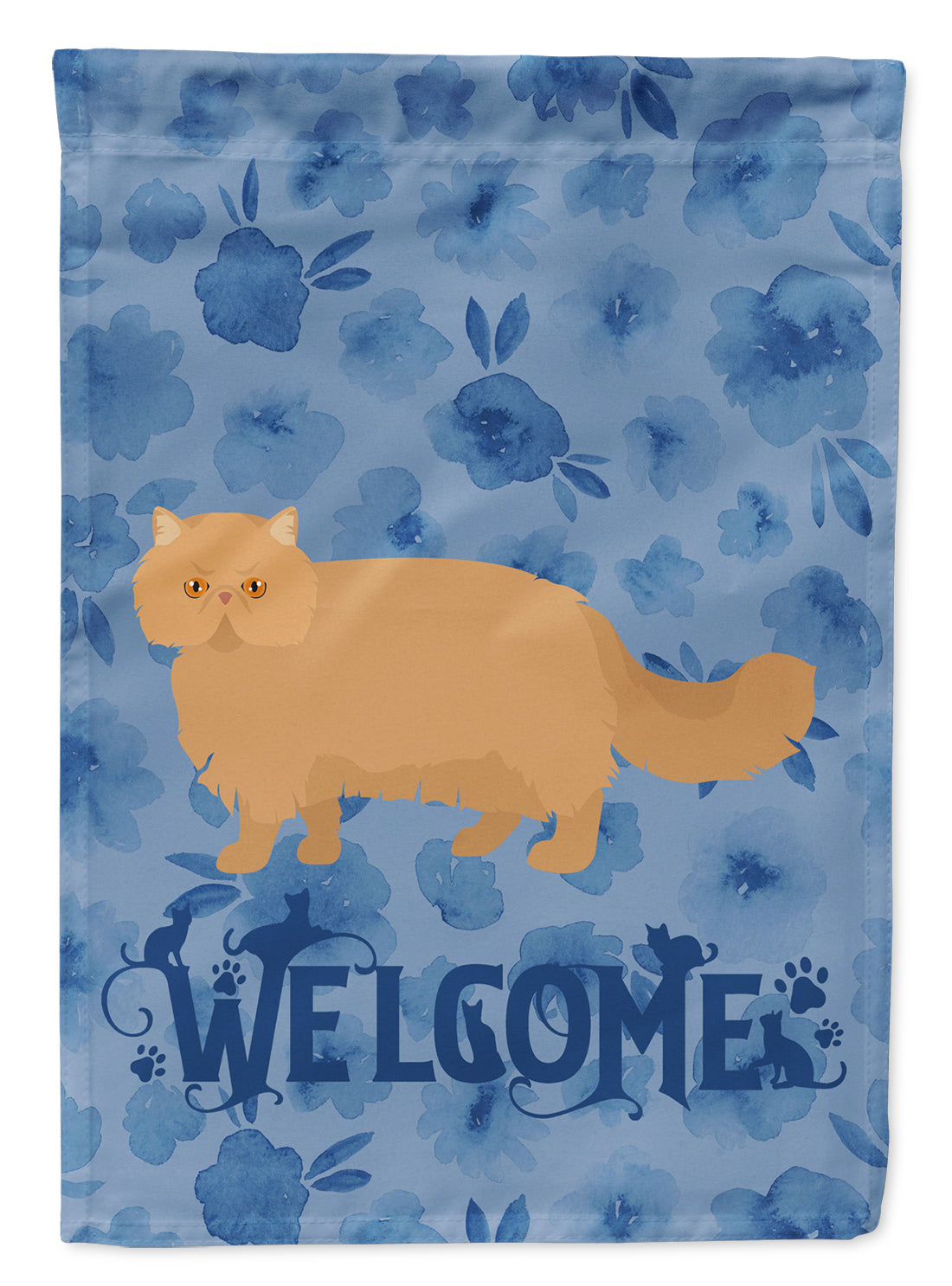 Persian Modern Cat Welcome Flag Garden Size CK4944GF  the-store.com.