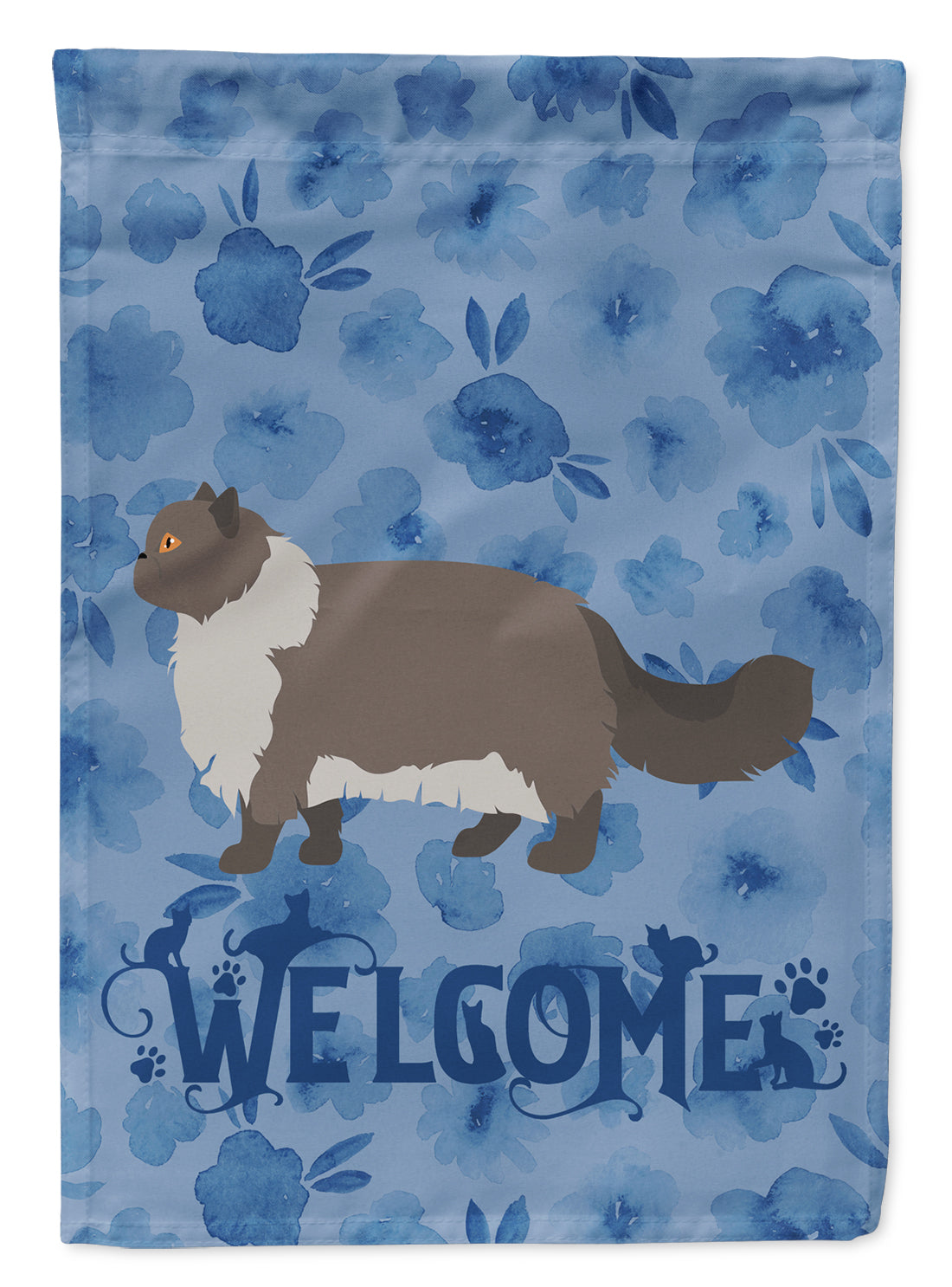 Persian Modern #2 Cat Welcome Flag Garden Size CK4945GF  the-store.com.