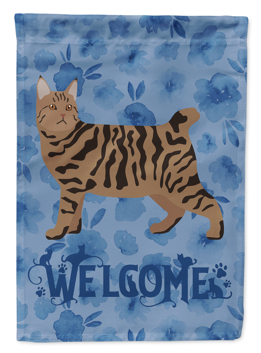 Pixie Bob #3 Cat Welcome Flag Canvas House Size CK4952CHF  the-store.com.