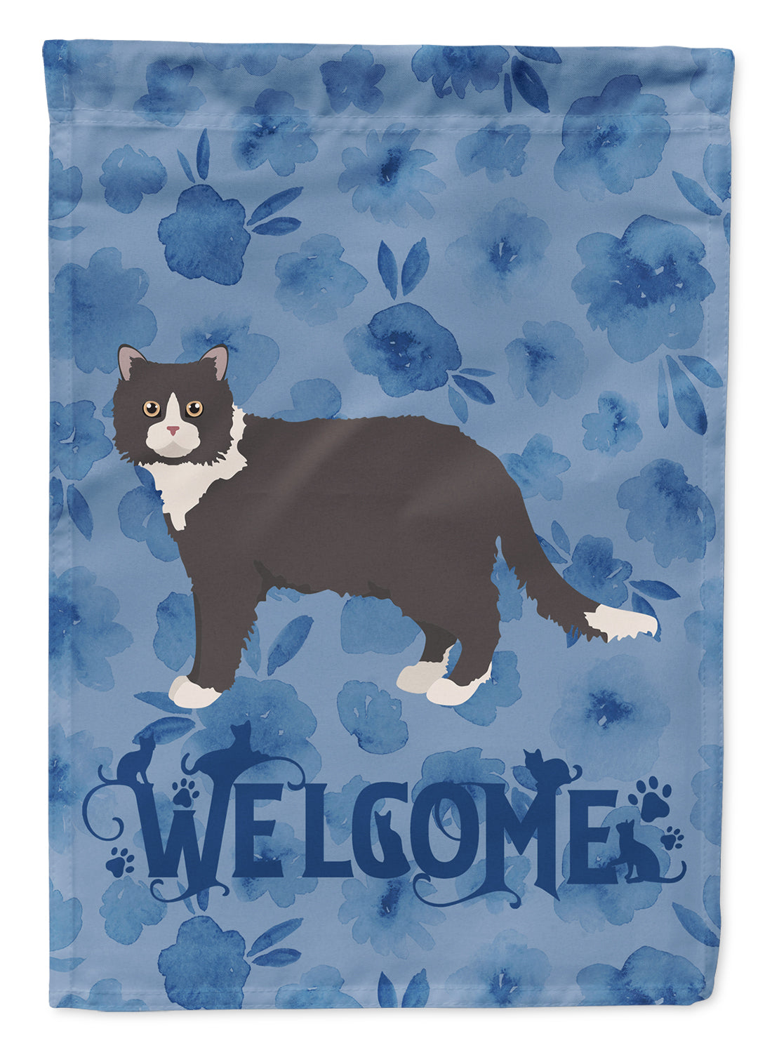 Poodle Cat #1 Cat Welcome Flag Garden Size CK4953GF  the-store.com.