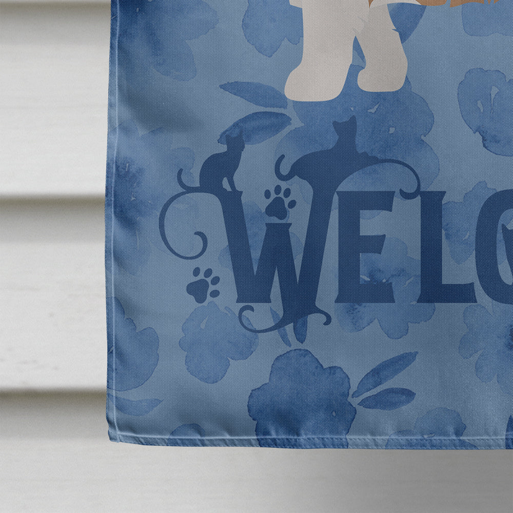Ragamuffin #2 Cat Welcome Flag Canvas House Size CK4957CHF  the-store.com.