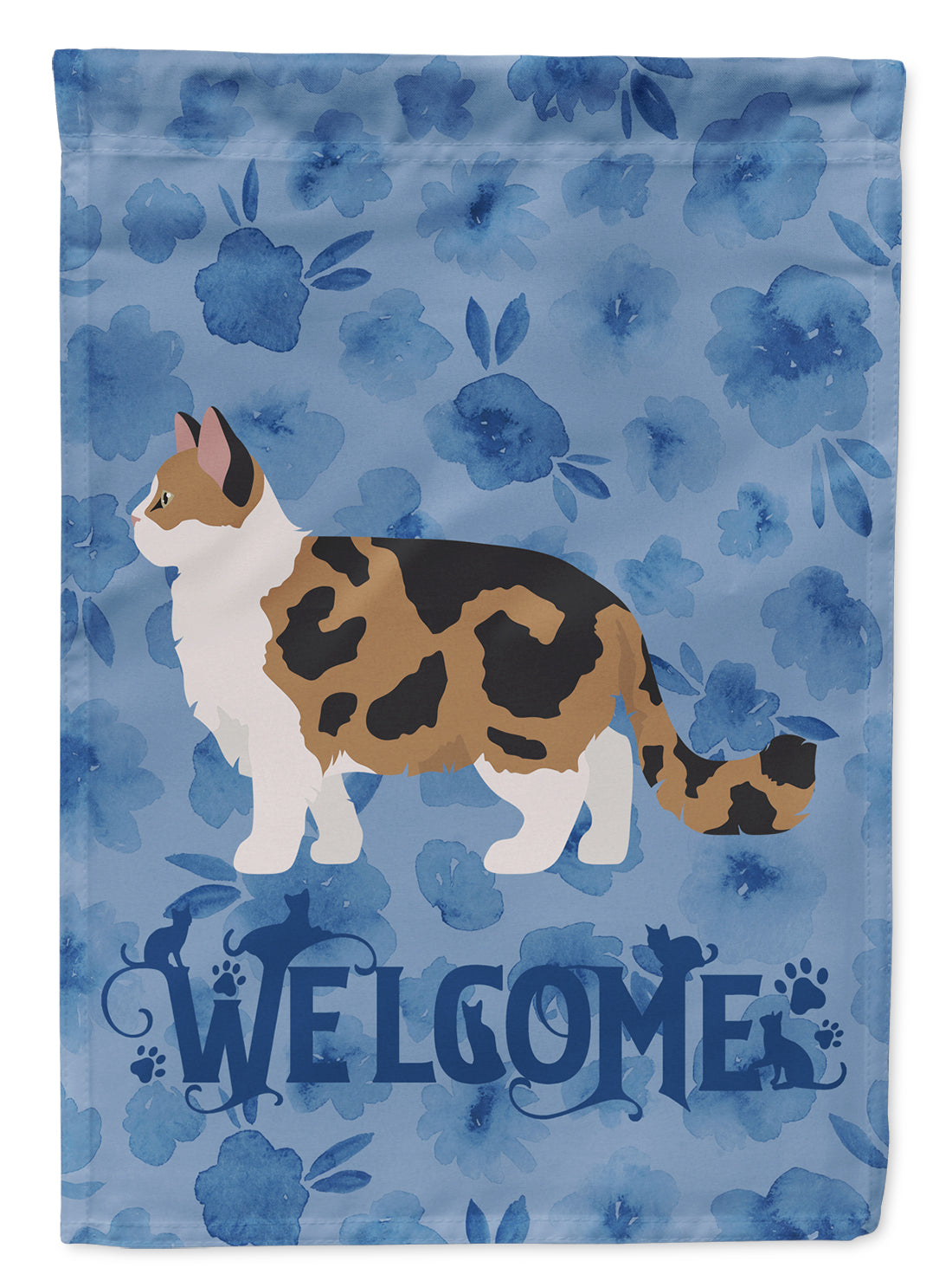 Ragamuffin #2 Cat Welcome Flag Canvas House Size CK4957CHF  the-store.com.