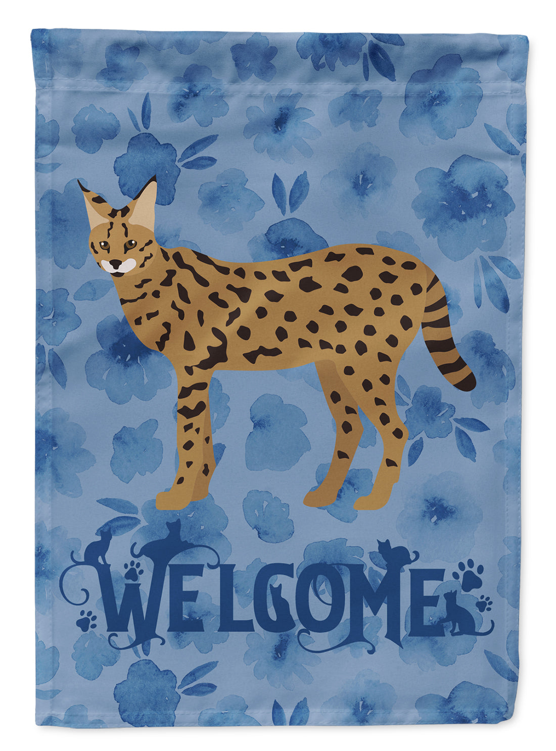 Savannah #3 Cat Welcome Flag Garden Size CK4969GF  the-store.com.