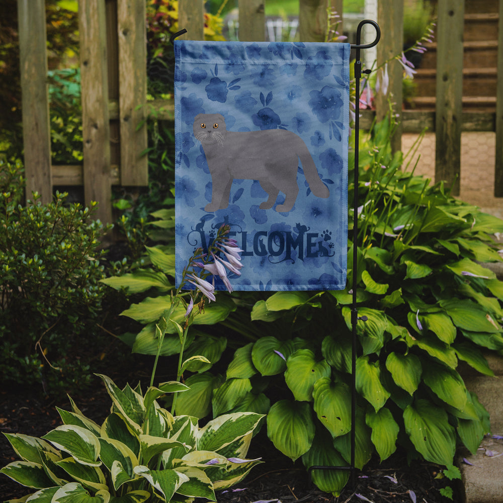 Scottish Fold #1 Cat Welcome Flag Garden Size CK4970GF  the-store.com.