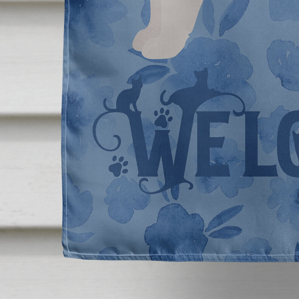 Selkirk Rex #1 Cat Welcome Flag Canvas House Size CK4973CHF  the-store.com.